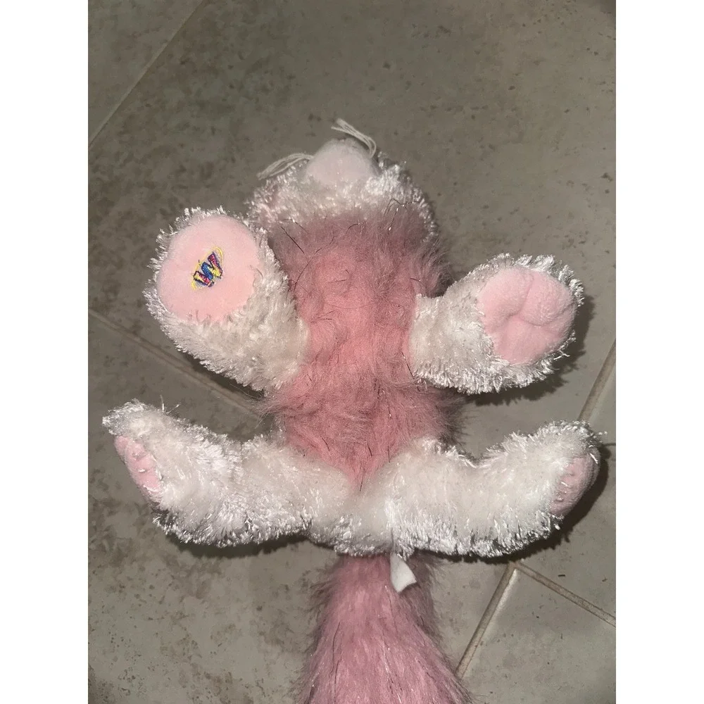 Webkinz Ganz Tickled Pink Cat Plush Stuffed Animal Toy Pink White Silver No Code